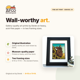 Bison Art Print — illustrated by Two Little Fruits, made in Denver