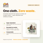 Chicken Swedish Dishcloth — Eco-Friendly Reusable Cleaning Cloth — illustrated by Two Little Fruits, made in Denver