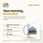 Take Me To The Trees I Have To Pee Mug — illustrated by Two Little Fruits, made in Denver