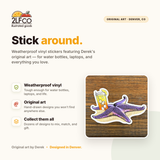 Starfish Vinyl Sticker — illustrated by Two Little Fruits, made in Denver