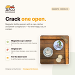 Frog Magnetic Bottle Opener — illustrated by Two Little Fruits, made in Denver