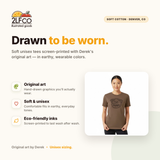 Cotton-Poly Blend T-Shirt — illustrated by Two Little Fruits, made in Denver