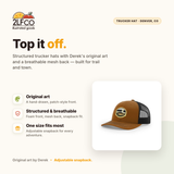 Trout Trucker Hat — illustrated by Two Little Fruits, made in Denver