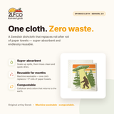 Swedish Dishcloth - Biodegradable Swedish Dishcloth — illustrated by Two Little Fruits, made in Denver