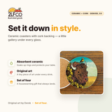 Stay Wild Buffalo Coaster — illustrated by Two Little Fruits, made in Denver
