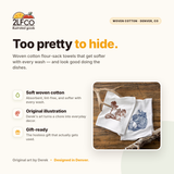 Squirrel & Beaver Tea Towel Set — 100% Cotton — illustrated by Two Little Fruits, made in Denver