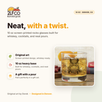 Owl Rocks Glass — 10oz Whiskey Glass — illustrated by Two Little Fruits, made in Denver