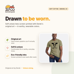 Unisex Cow T-Shirt — illustrated by Two Little Fruits, made in Denver