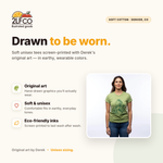 Unisex Frog Shirt - Eco-Friendly Toadster Design on Soft Heather Gr... — illustrated by Two Little Fruits, made in Denver