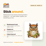 Vinyl Owl Vinyl Sticker — illustrated by Two Little Fruits, made in Denver