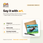Sea Otter Greeting Card — illustrated by Two Little Fruits, made in Denver
