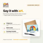 Winter Bear Greeting Card — illustrated by Two Little Fruits, made in Denver