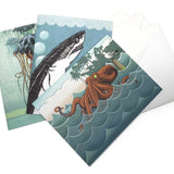 Salty Friends Greeting Card Bundle - Set of 3 A2 Blank Cards with Envelopes by Two Little Fruits - Greeting Cards - Two Little Fruits - Two Little Fruits