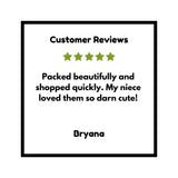 Customer review for Sasquatch Sticker: Packed beautifully and shopped quickly. My niece loved them so darn cute! - Bryana