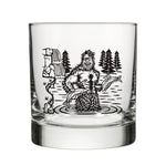Sasquatch Whiskey Tumbler - 10 Oz Black Glass With Original Two Little Fruits Design - Rocks Glass - Two Little Fruits - Two Little Fruits
