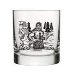 Sasquatch Whiskey Tumbler - 10 Oz Black Glass With Original Two Little Fruits Design - Rocks Glass - Two Little Fruits - Two Little Fruits