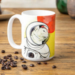 Space Cat Coffee Mug – 15 Oz Ceramic Cup - Mug - Two Little Fruits - Two Little Fruits