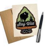 Stay Wild Buffalo Card illustrated greeting card by Two Little Fruits