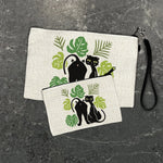 Stylish Cat illustrated zipper pouch by Two Little Fruits