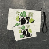 Stylish Cat illustrated zipper pouch by Two Little Fruits