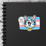 Purrtect Trans Youth Cat Sticker – Transgender Youth Support Stickers for Allyship & Pride - Sticker - Two Little Fruits - Two Little Fruits