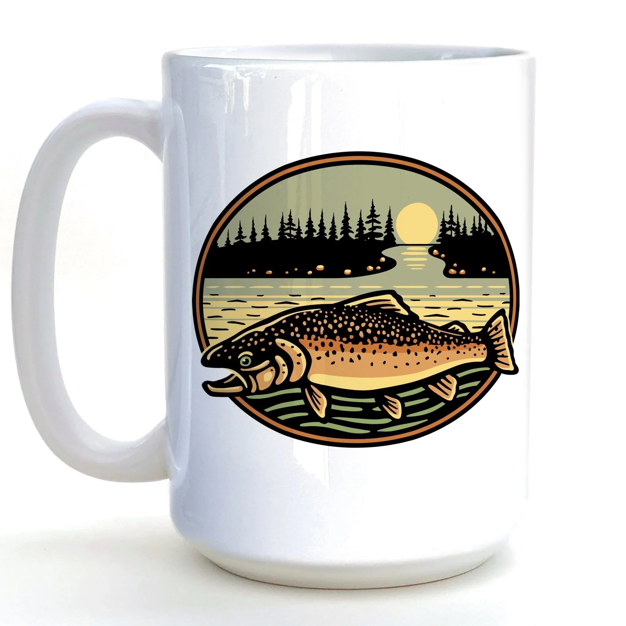 TROUT illustrated mug by Two Little Fruits