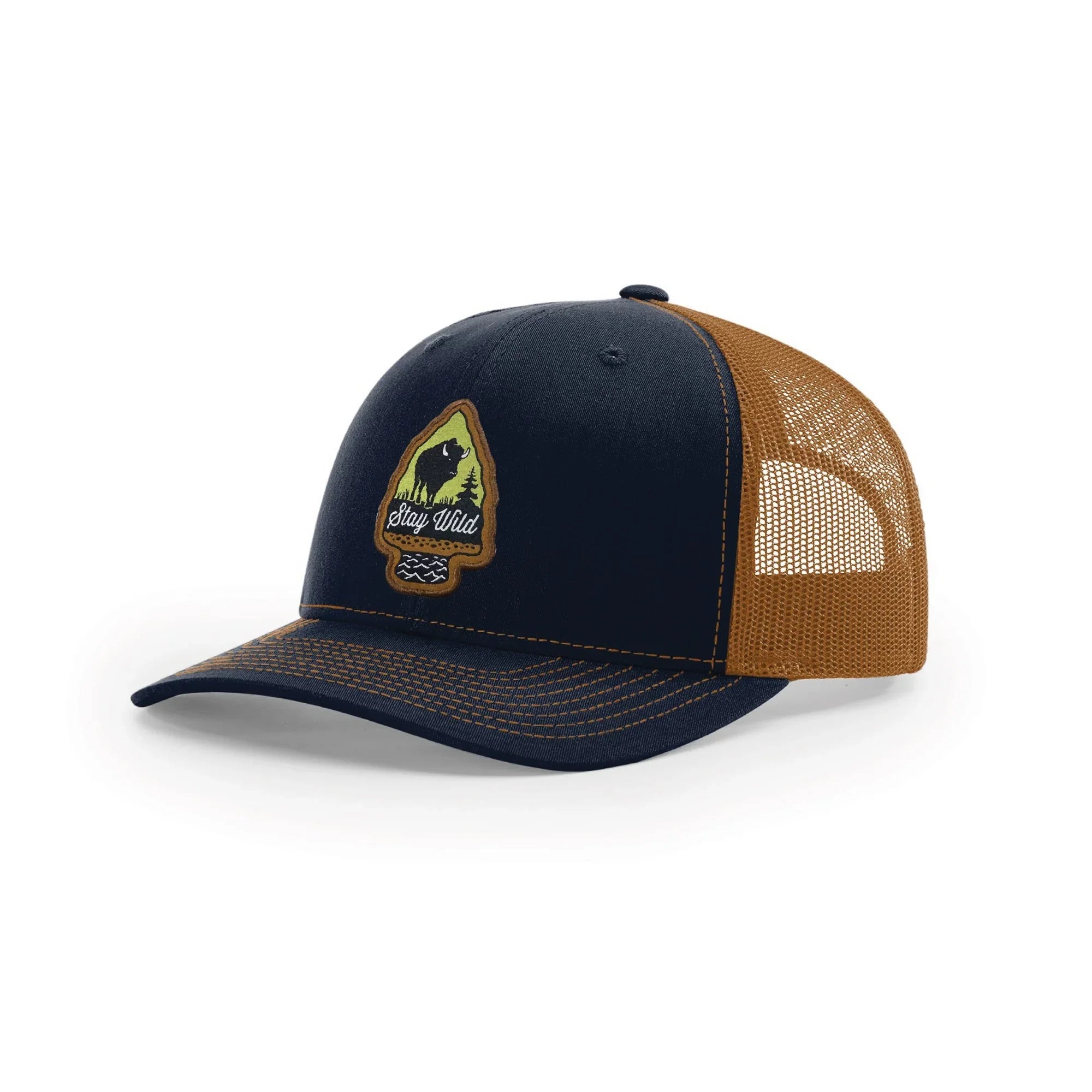 Buffalo Trucker illustrated trucker hat by Two Little Fruits