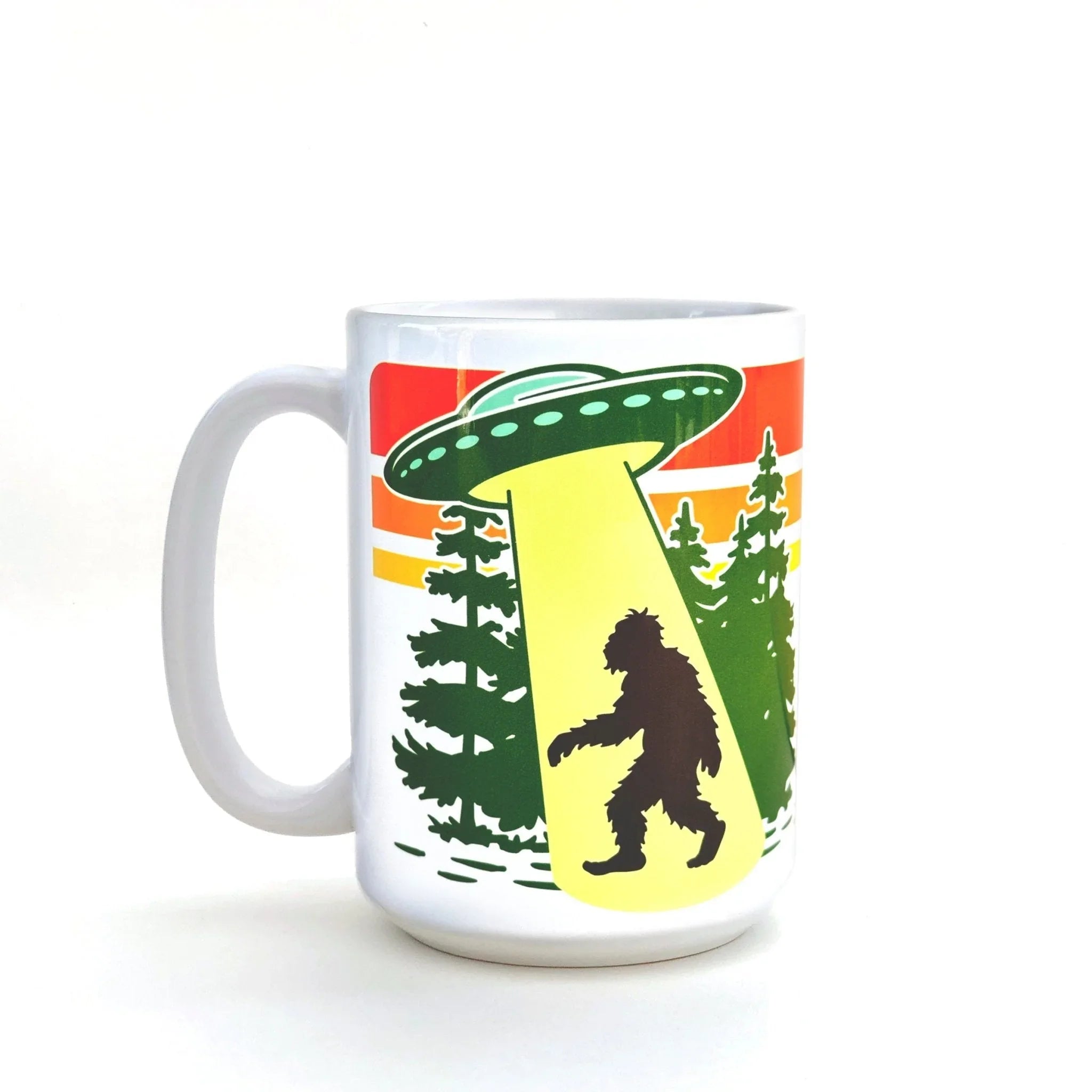 UFO Sasquatch illustrated mug by Two Little Fruits