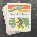 UFO Sasquatch Dishcloth - Biodegradable & Compostable, Durable 6.5 x 8 in Eco - Friendly Kitchen Cleaners - Swedish Dish Cloth - Two Little Fruits - Two Little Fruits