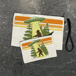 UFO Sasquatch illustrated zipper pouch by Two Little Fruits