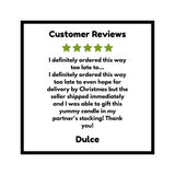 Another positive customer review for the Sleepin Around Camp Trailer Acrylic Pin, a charming piece for unique camping apparel.