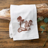 Unique Cotton Tea Towels Set - 2 Fun Towels Featuring Hobo Squirrel & Blue Beaver Designs - Tea Towels - Two Little Fruits - Two Little Fruits