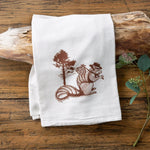 Unique Cotton Tea Towels Set - 2 Fun Towels Featuring Hobo Squirrel & Blue Beaver Designs - Tea Towels - Two Little Fruits - Two Little Fruits