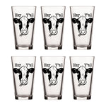 Unique Cow Beer Pint Glass with Owl Design - 16 Oz High - Quality & Dishwasher Safe - Pint Glass - Two Little Fruits - Two Little Fruits