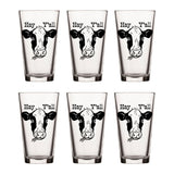 Unique Cow Beer Pint Glass with Owl Design - 16 Oz High - Quality & Dishwasher Safe - Pint Glass - Two Little Fruits - Two Little Fruits