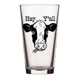 Unique Cow Beer Pint Glass with Owl Design - 16 Oz High - Quality & Dishwasher Safe - Pint Glass - Two Little Fruits - Two Little Fruits