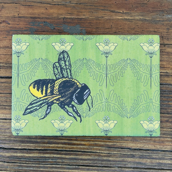 Unique Fridge Magnets - Green Honey Bee Design, 2" x 3" Durable Art Magnet for Home & Gifts - Fridge Magnets - Two Little Fruits - Two Little Fruits