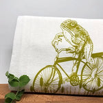 Unique Tea Towel Gifts: Toadster The Frog & Knitting Marmot Set - 100% Cotton, Eco - Friendly Design - Tea Towels - Two Little Fruits - Two Little Fruits