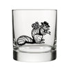 Unique Whiskey Glass Featuring Hobo Squirrel Design – 10 Oz Capacity, Dishwasher Safe - Rocks Glass - Two Little Fruits - Two Little Fruits