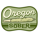 Oregon Sober Cannabis illustrated vinyl sticker by Two Little Fruits