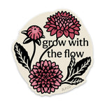 Dahlia illustrated vinyl sticker by Two Little Fruits