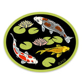 Koi Fish illustrated vinyl sticker by Two Little Fruits