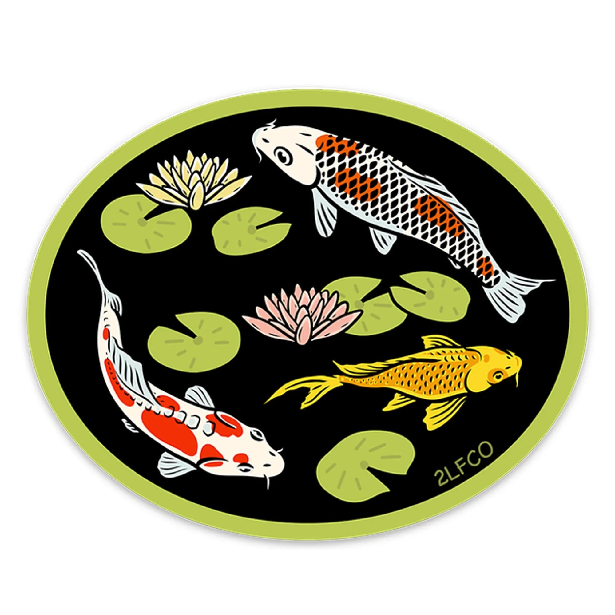 Koi Fish illustrated vinyl sticker by Two Little Fruits