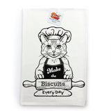 Whimsical Kitchen Decor – Eco - Friendly Cat Chef Cotton Tea Towel, 100% Premium Indian Cotton - Tea Towels - Two Little Fruits - Two Little Fruits