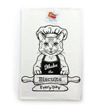 Whimsical Kitchen Decor – Eco - Friendly Cat Chef Cotton Tea Towel, 100Premium Indian Cotton - Tea Towels - Two Little Fruits - Two Little Fruits