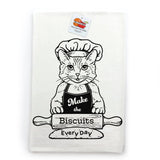 Whimsical Kitchen Decor – Eco - Friendly Cat Chef Cotton Tea Towel, 100Premium Indian Cotton - Tea Towels - Two Little Fruits - Two Little Fruits