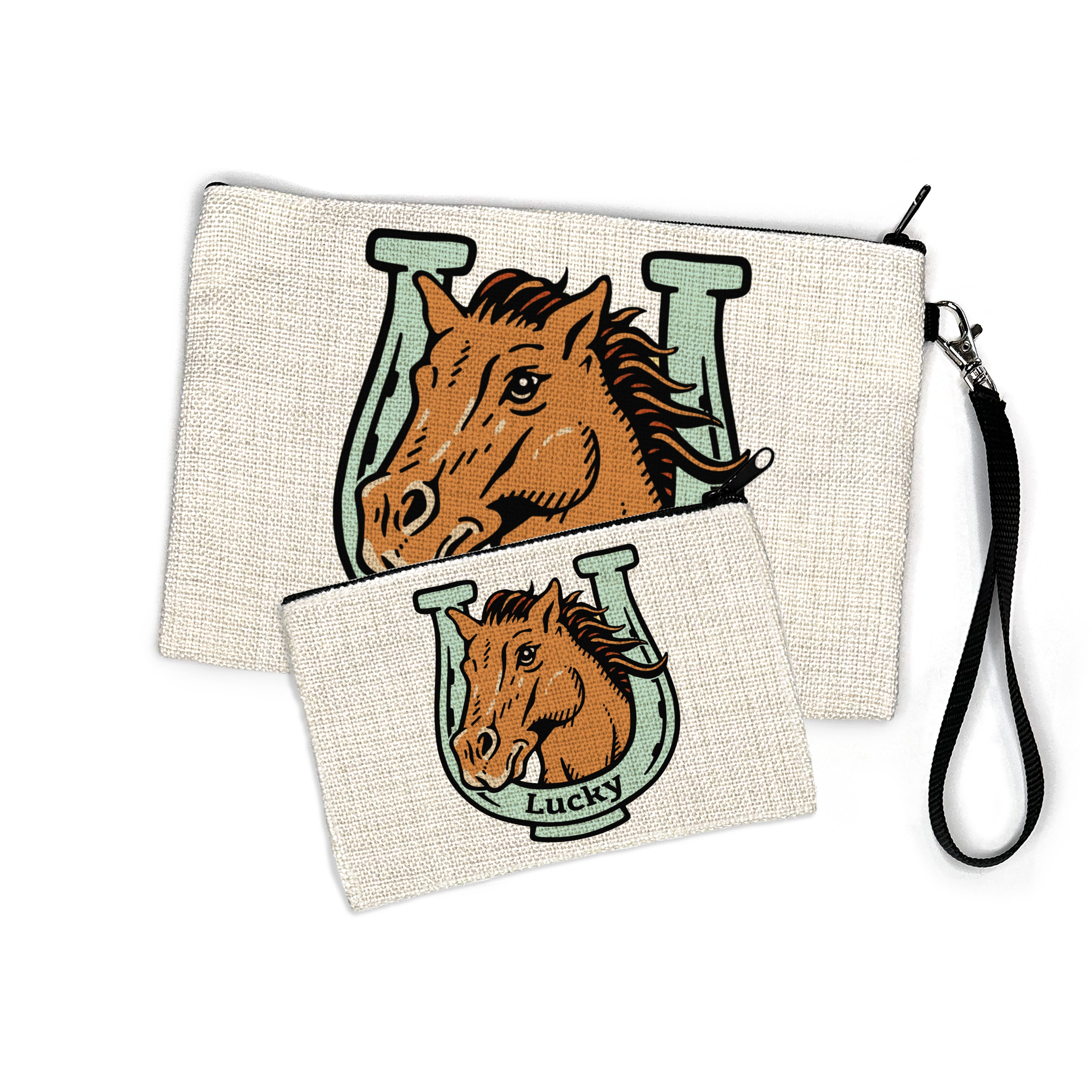 Horse POUCH hand-illustrated by Two Little Fruits