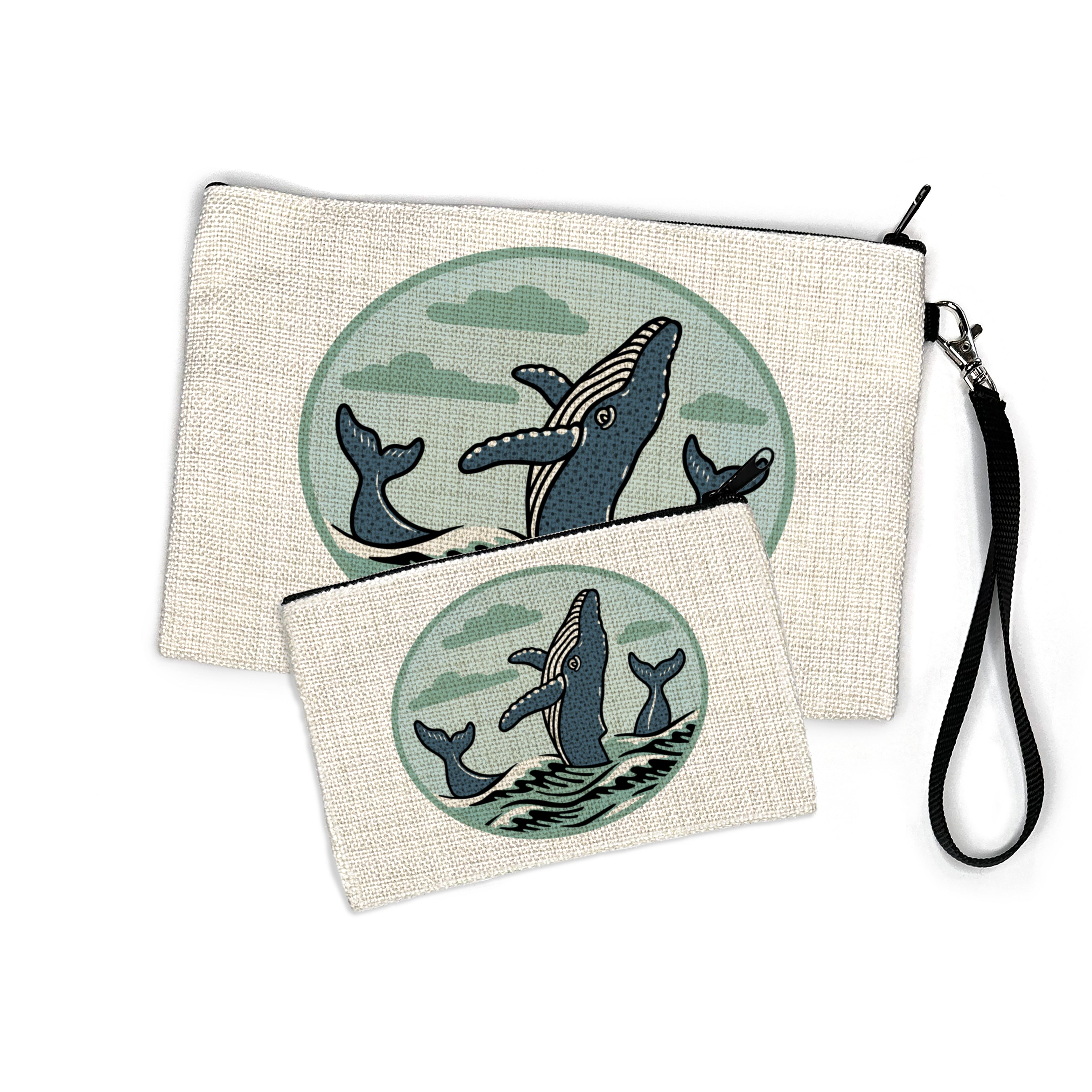Humpback POUCH hand-illustrated by Two Little Fruits