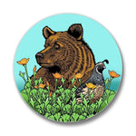 1.25" Grizzly Bear Pin with Soft - Touch Matte Finish - Perfect Gift for Nature Lovers - Button Pins - Two Little Fruits - Two Little Fruits