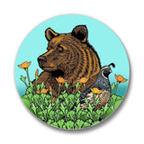1.25" Grizzly Bear Pin with Soft - Touch Matte Finish - Perfect Gift for Nature Lovers - Button Pins - Two Little Fruits - Two Little Fruits